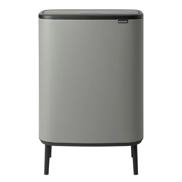 Brabantia Poubelle Bo touch high 2x30 L Mineral concrete grey