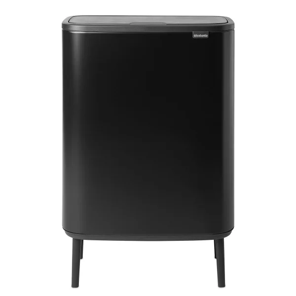 Brabantia Poubelle Bo touch high 2x30 L Noir mat