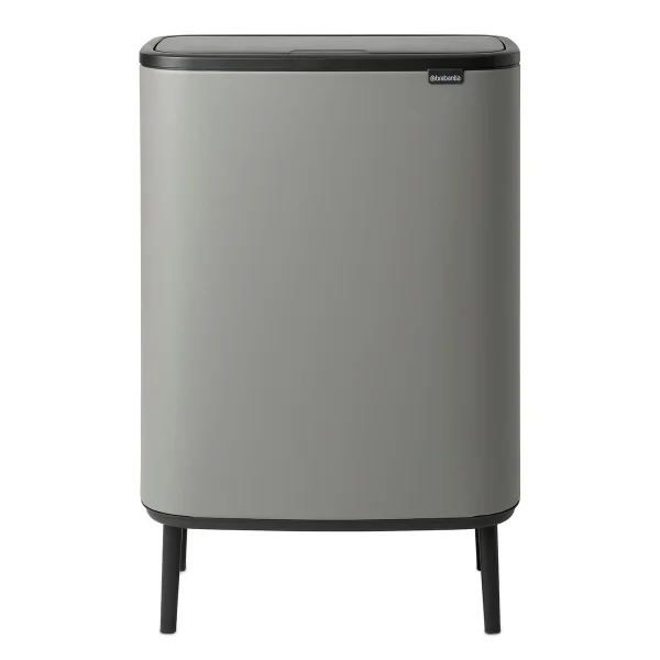 Brabantia Poubelle Bo touch high 60 L Mineral concrete grey