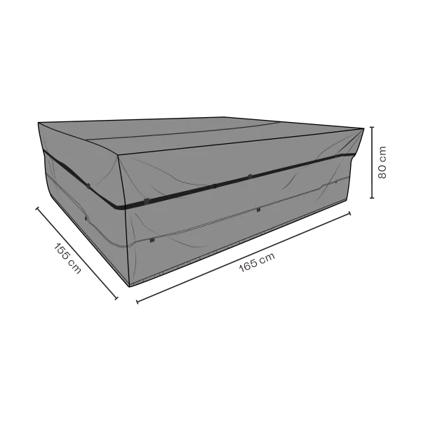 Brafab Protection de meuble Brafab ensemble salle à manger Noir 165x155 cm