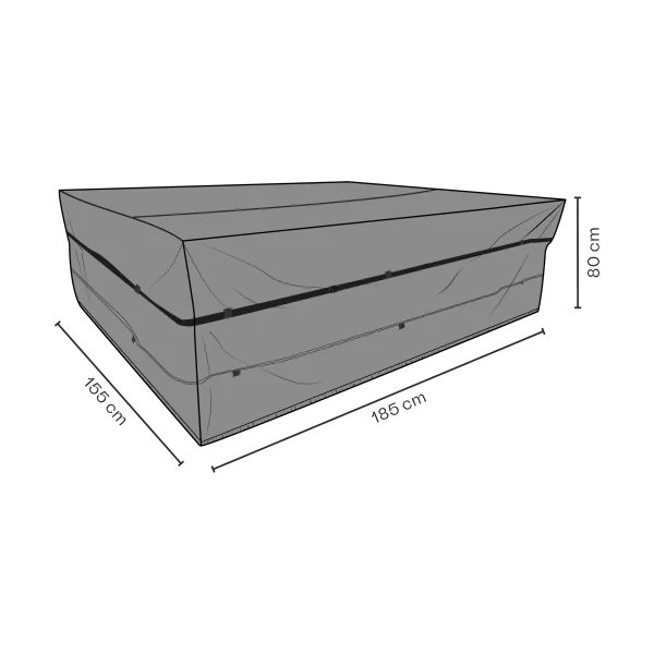 Brafab Protection de meuble Brafab ensemble salle à manger Noir 185x155 cm