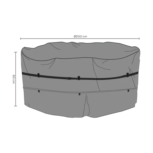 Brafab Protection de meuble Brafab ensemble salle à manger Noir 200x80 cm