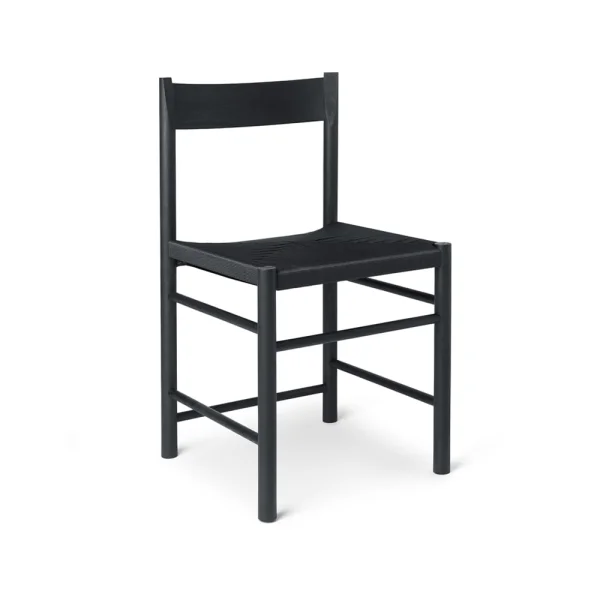 Brdr. Krüger Chaise F frêne noir, assise en corde noire