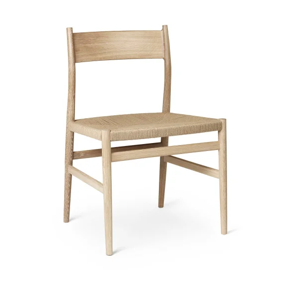 Brdr. Krüger Chaise Heritage assise tissée Cordon de papier de chêne huilé