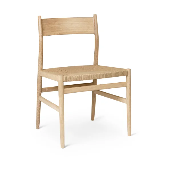 Brdr. Krüger Chaise Heritage assise tissée Cordon en papier de chêne huilé