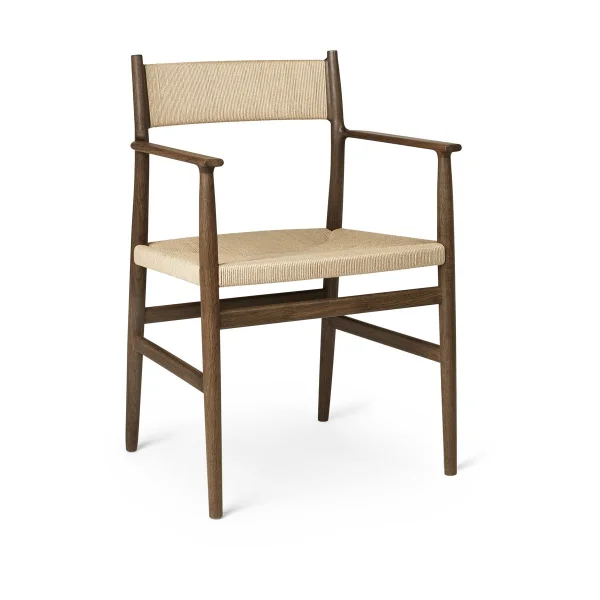 Brdr. Krüger Fauteuil Heritage dossier et assise tissés Cordon en papier de chêne fumé