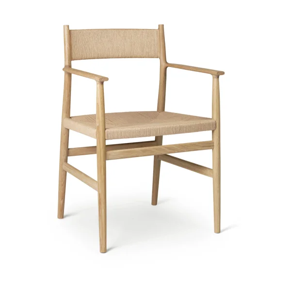 Brdr. Krüger Fauteuil Heritage dossier et assise tissés Cordon en papier de chêne huilé