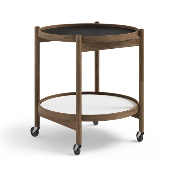 Brdr. Krüger Table roulante Bølling Tray Table model 50 base, structure en chêne huilé fumé