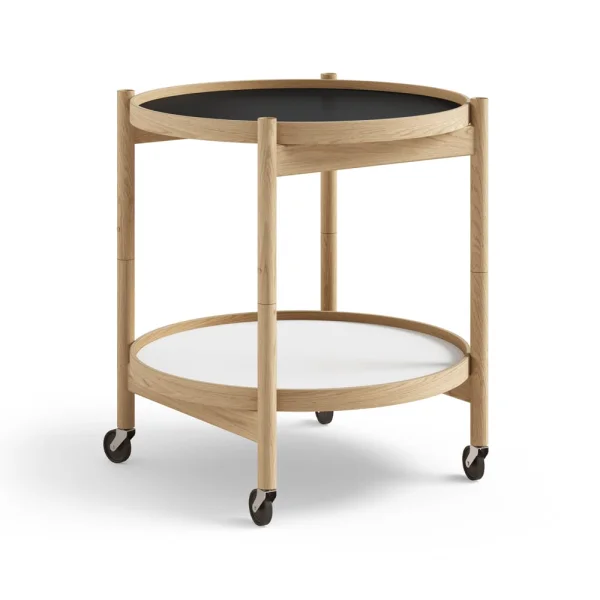 Brdr. Krüger Table roulante Bølling Tray Table model 50 base, structure en chêne huilé