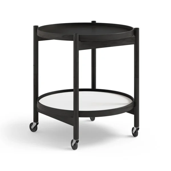 Brdr. Krüger Table roulante Bølling Tray Table model 50 base, structure en chêne laqué noir