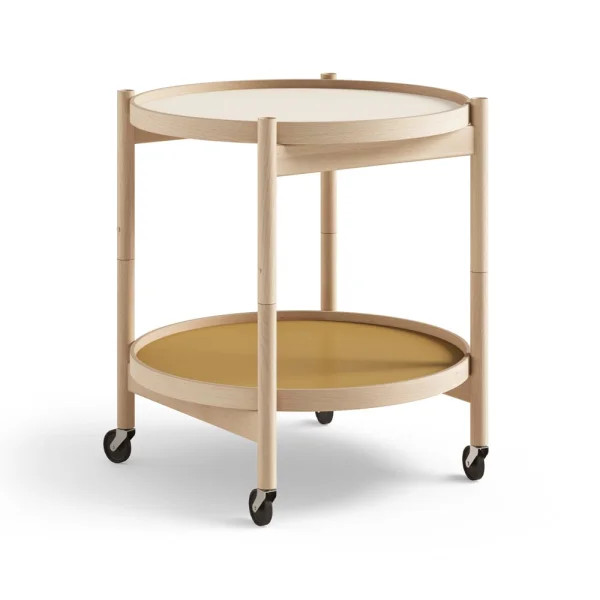 Brdr. Krüger Table roulante Bølling Tray Table model 50 sunny, structure en hêtre huilé