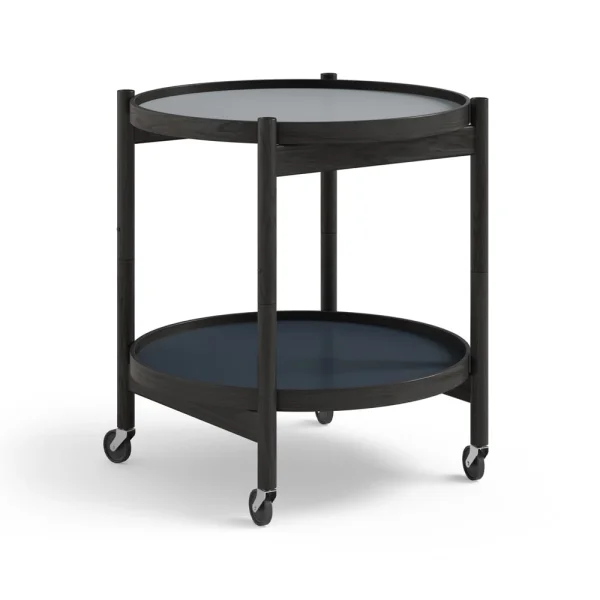 Brdr. Krüger Table roulante Bølling Tray Table model 50 water, structure en chêne laqué noir