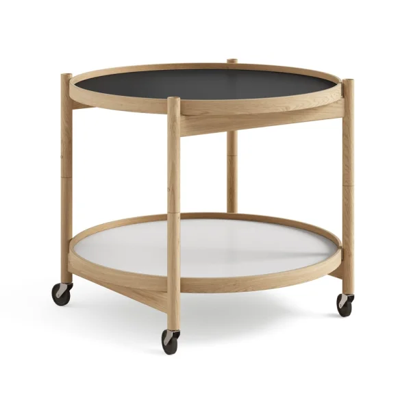 Brdr. Krüger Table roulante Bølling Tray Table model 60 base, structure en chêne huilé