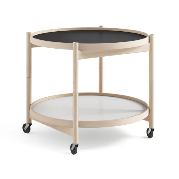 Brdr. Krüger Table roulante Bølling Tray Table model 60 base, structure en hêtre non traité