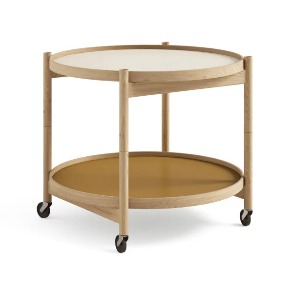 Brdr. Krüger Table roulante Bølling Tray Table model 60 sunny, structure en chêne huilé