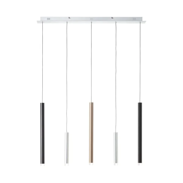 Brilliant Cembalo - lampe suspendue - 89 x 8,5 x 120 cm - gradateur à 3 niveaux - 5 x 4W LED inclus - multicolore