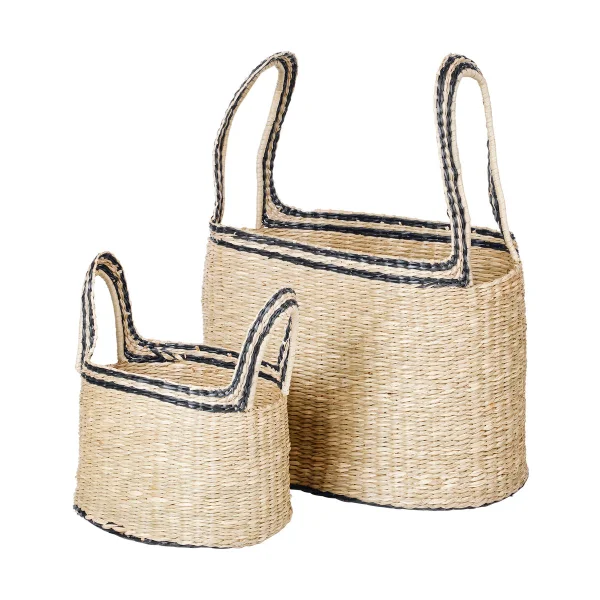 Broste Copenhagen Panier Lykke 2 pièces Natural-black