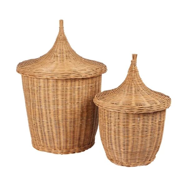 Broste Copenhagen Panier Pallas 2 pièces Natural-brown