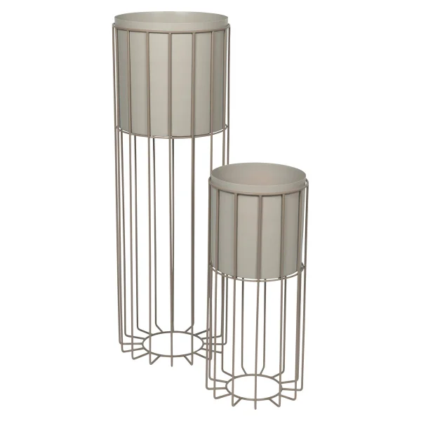 Broste Copenhagen Pot avec support Fenja 2 pièces Simply taupe