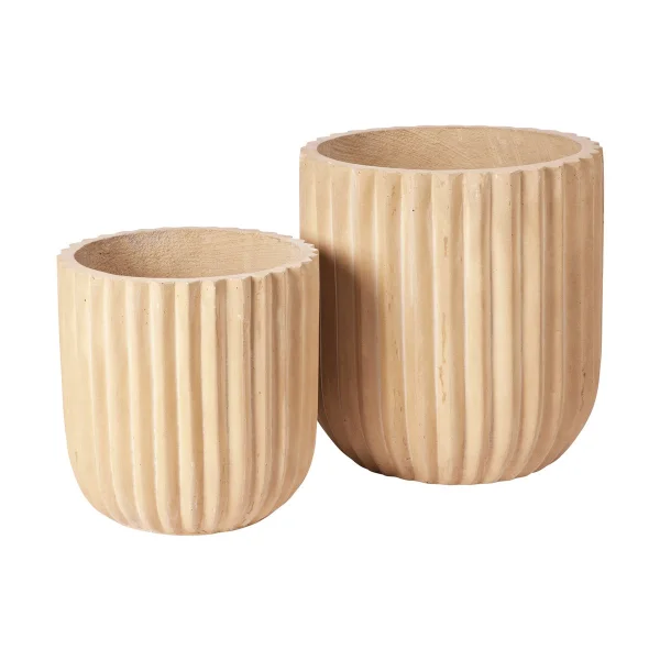 Broste Copenhagen Pot Fiber Lot de 2 Antique beige