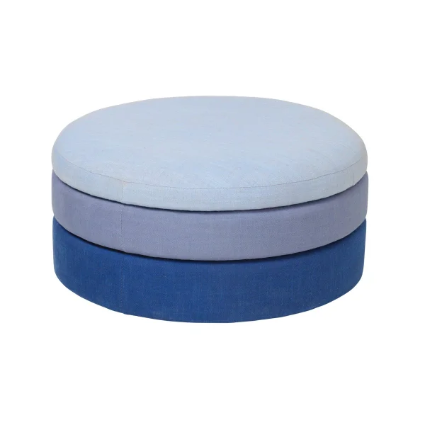 Broste Copenhagen Pouf Pond 30 cm Teintes bleutées