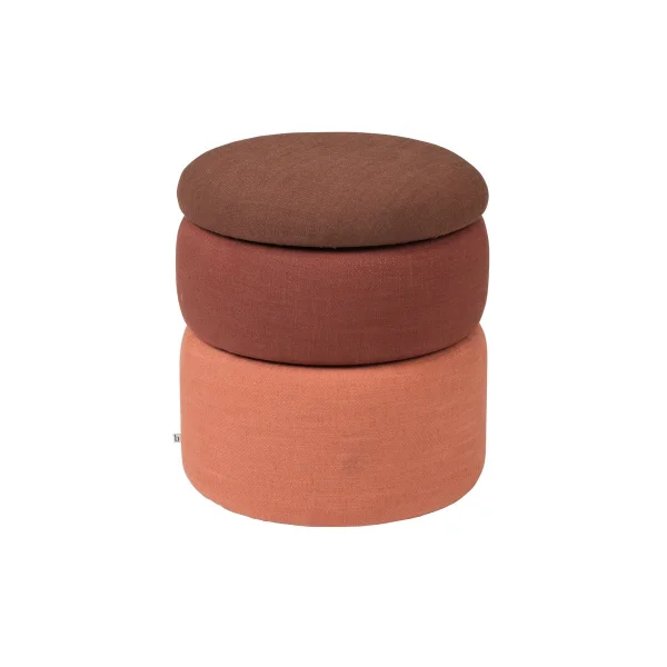 Broste Copenhagen Pouf Pond 42 cm Teintes rouillées