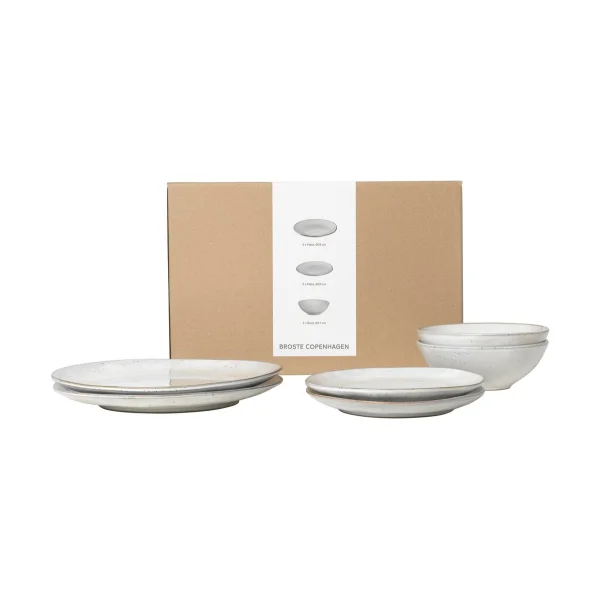 Broste Copenhagen Service de dîner Nordic Sand pour deux 6 pièces