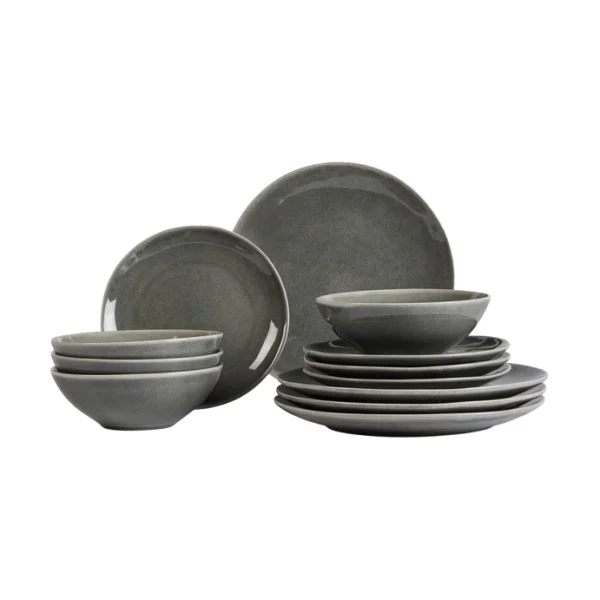 Broste Copenhagen Service de vaisselle Nordic Rain 12 pièces