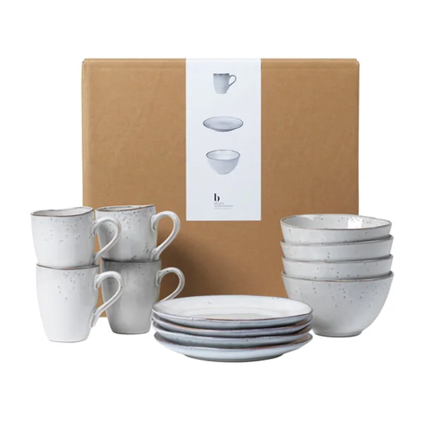 Broste Copenhagen Set de petit-déjeuner Nordic Sand 12 pièces