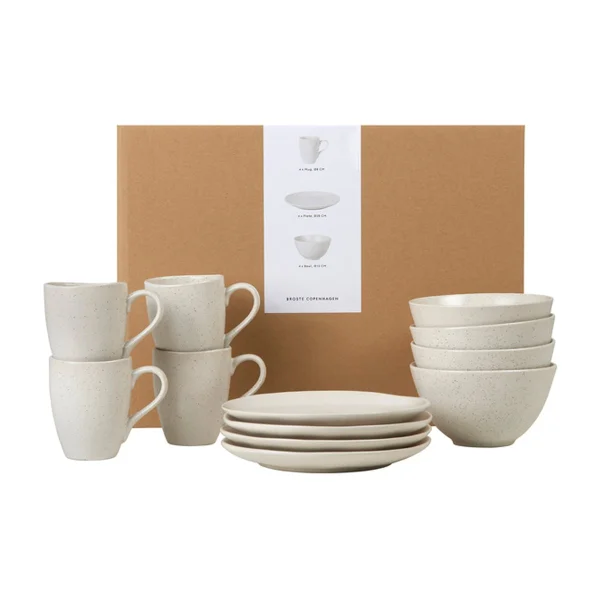 Broste Copenhagen Set de petit-déjeuner Nordic Vanilla 12 pièces