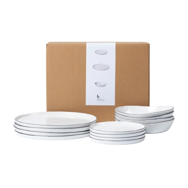 Broste Copenhagen Set de vaisselle Nordic Salt 12 pièces