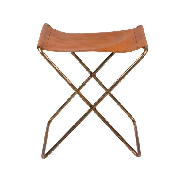 Broste Copenhagen Tabouret Nola cuir petit, 45 cm