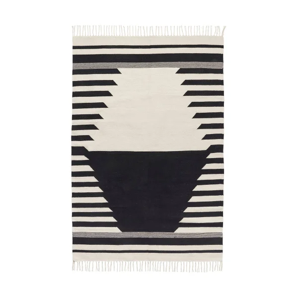 Broste Copenhagen Tapis Iselin 140x200 cm Black-off white