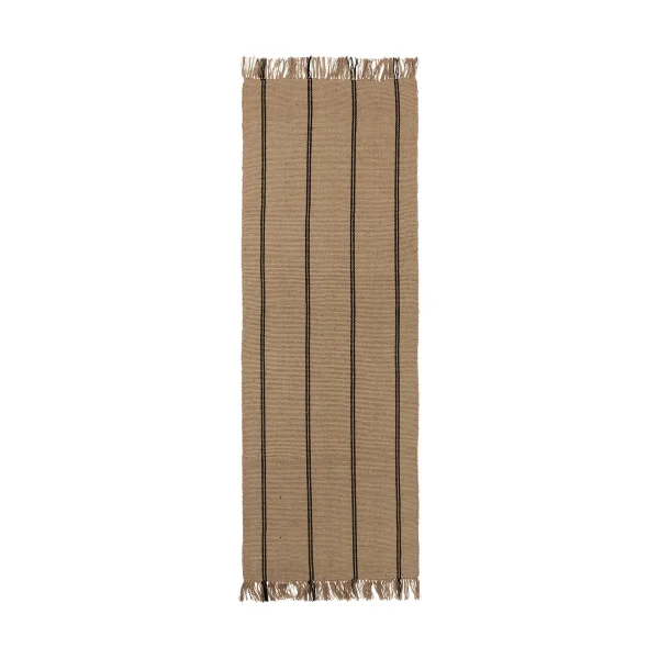Broste Copenhagen Tapis Yuki Black-natural, 70x200 cm