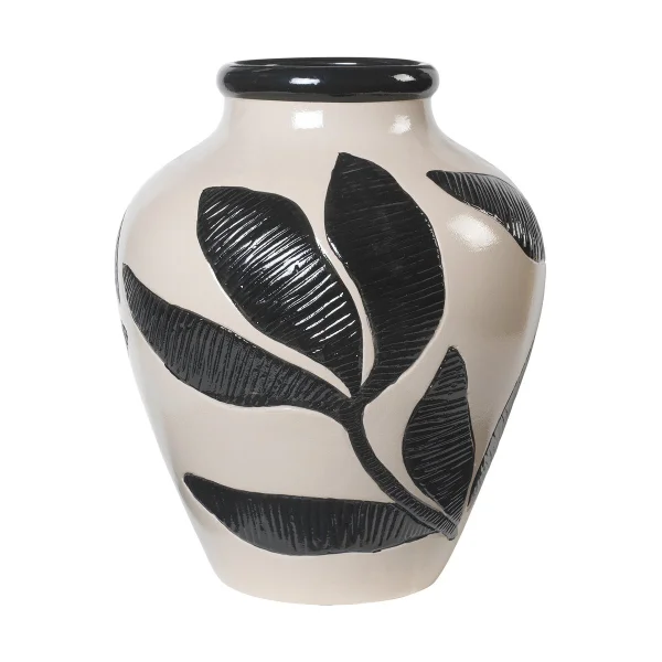 Broste Copenhagen Vase Herbert 40 cm Black-rainy day green