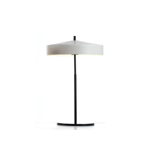 Bsweden Lampe de table Cymbal blanc mat, câble noir