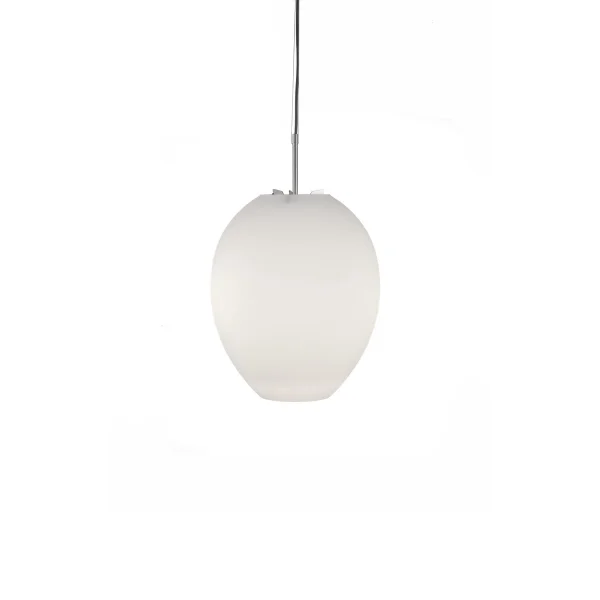 Bsweden Suspension Egg blanc/acier inoxydable, opaline