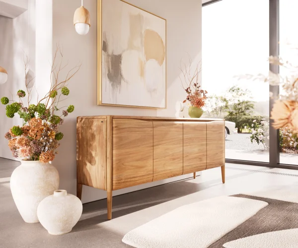 Buffet Simcha 175 cm acacia naturel 4 portes