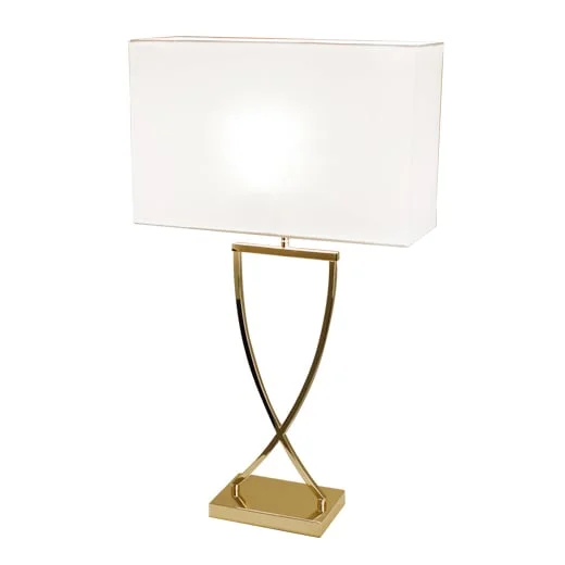 By Rydéns Lampe de bureau Omega 52 cm laiton-blanc