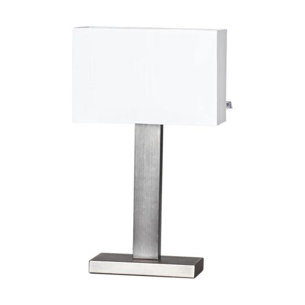 By Rydéns Lampe de table Prime 47 cm Acier brossé-écran blanc