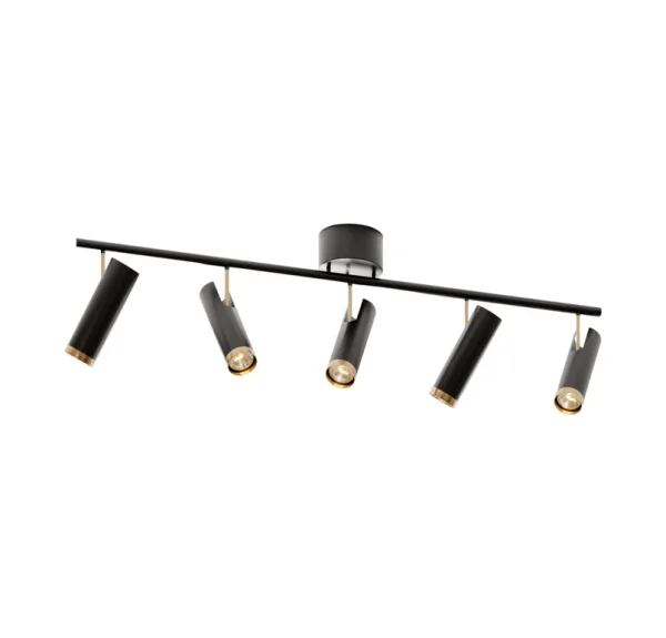 By Rydéns - Puls Bar 5 Plafonnier Black/Brass