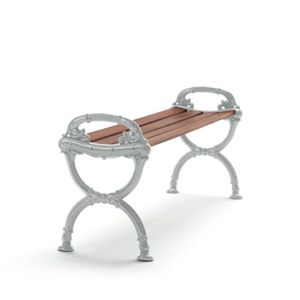 Byarums bruk Banc Byarum Acajou, support en aluminium brut