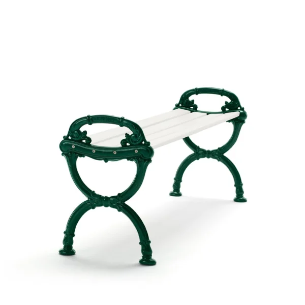 Byarums bruk Banc Byarum Pin blanc laqué, support vert