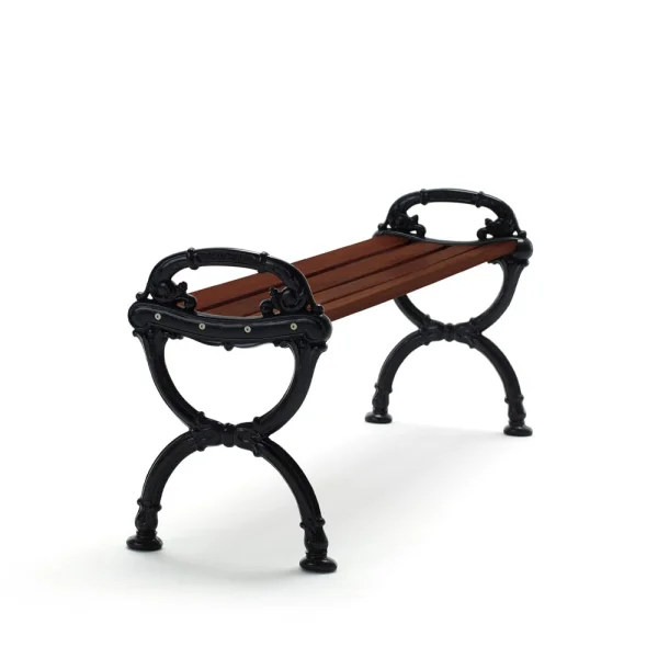 Byarums bruk Banc Byarum Pin brun lasuré, support noir