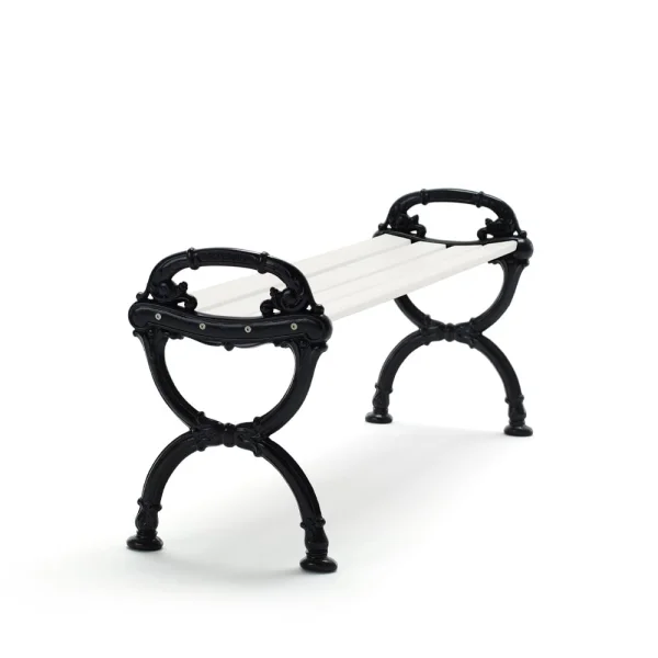Byarums bruk Banc Byarum Pin laqué blanc, support noir
