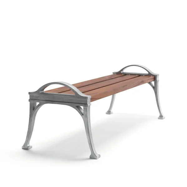Byarums bruk Banc Lessebo Acajou, support en aluminium brut