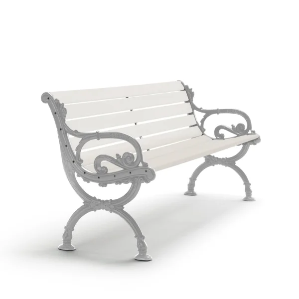 Byarums bruk Canapé Byarum Pin laqué blanc, support en aluminium brut, 155 cm