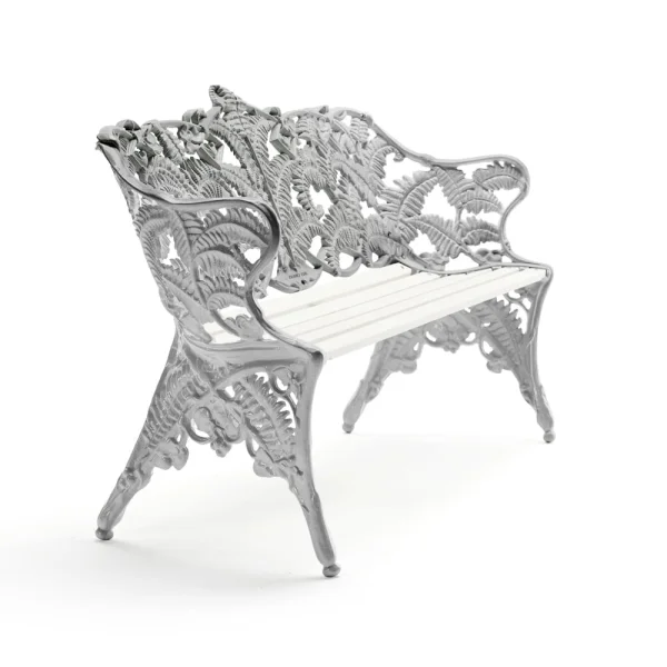 Byarums bruk Canapé Classic Pin blanc laqué, support en aluminium brut