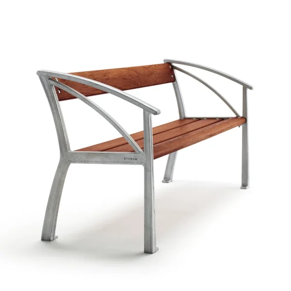 Byarums bruk Canapé Vasa Acajou, support en aluminium brut