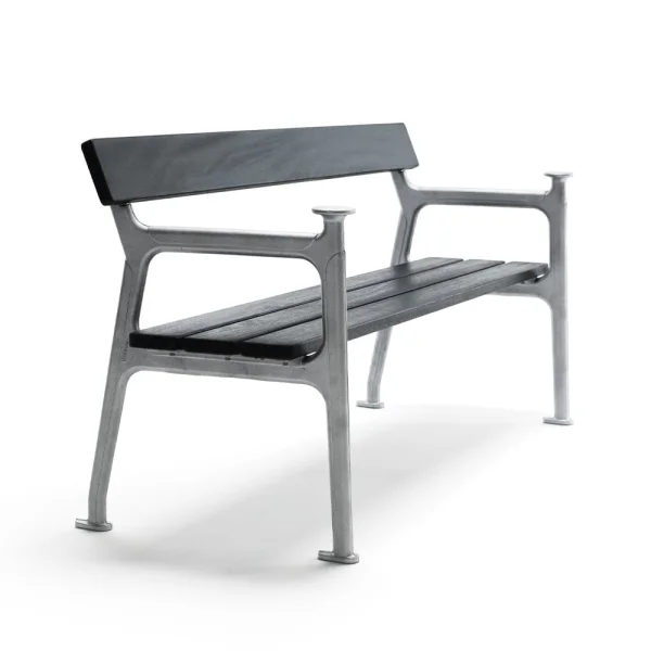 Byarums bruk Canapé Vilamoura Lasure acajou noir, support en aluminium brut